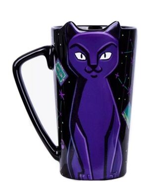 Disney Hocus Pocus Binx Purple Cat Ceramic Mug